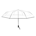 Miniatyrbillede 3 af 5: 3x Transparent paraply Automatisk paraply Regn Kvinder Mænd Sol Regn Auto Paraply Transparent + Sort