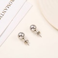 Miniatyrbilde 5 av 5: 3 par med forskjellige farger Ball Stud Ørepynt, Hypoallergen for kvinner for sensitive ører, 5 mm som kan brukes