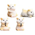 Miniatyrbillede 1 af 5: Mini Hamster Dyre Miniature Figurer: Fe Haves Hamster Statue Model Mikro Landskab Ornamenter Samling Legesæt Til Kage Dekoration Diy