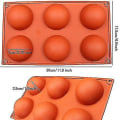 Miniatyrbillede 3 af 4: 3 stk. 6 hullers silikone køkkenform, bageform, fødevaregodkendt silikone, non-stick, BPA-fri