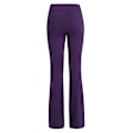 Miniatyrbillede 2 af 3: Dame Ensfarvet Elastisk Høj Talje Yoga Bukser, Åndbare Komfortable Fuld Længde Bukser med Brede Ben, Sommer Afslappede Flare Bukser Lilla Purple XL
