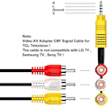Pikkukuva 5 / 5: 3,5 mm:n 3 RCA-kaapeliin videokomponentti AV-sovitinkaapelin komposiitti Letv Box 2 -pakkaus -t
