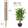 Miniatyrbillede 2 af 4: Mosstang 2 stk. 16 tommer Monstera Kokos Totem Mosstænger til planter Monstera