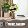 Miniatyrbillede 2 af 3: Træ Hat Rack Stativ Hat Display Stativ Hat Holder Cap Organizer Cap Opbevaring Hat Hjem Forbrug