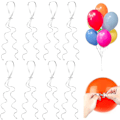 Miniatyrbillede 1 af 5: Heliumballonklips med snor, 100 stk. ballonklips med bånd til fødselsdag, bryllup, helium og luftfyldning