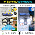 Miniatyrbillede 5 af 5: Solcellelamper Vandtætte Solcelle-Væglampe Med 4 Lysflader 3 Tilstande Nem At Installere Perfekt Til Terrasse Havegård Garage