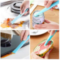 Miniatyrbillede 3 af 5: Rengøringsskrabe til køkken - Multifunktionel anti-ridse plastgrill Gratoir, dåseåbner - 3 stk.