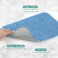 Miniatyrbilde 3 av 5: Mikrofiber Oppvaskmatte, Superabsorberende Kjøkken Oppvaskmatte, Reversibel for Benkeplate, 12*16 tommer Blå