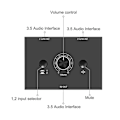 Miniatyrbild 3 av 5: 3,5 mm Stereo Audio Switch 2 In 1 Ut Audio Switcher Passiv Högtalare Hörlurar Manuell Väljare Delning