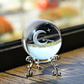 Miniatyrbilde 4 av 5: 60mm 3D Måne Planet Lasergravert Krystallkule Glasskule Papirvekt Hjem Kunstdekor Håndverk med Stativ