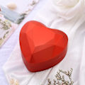 Miniatyrbillede 4 af 5: LED Ring Box Hjerteform Fløjl Ring Box Bryllup Ring Box Smykkeæsker Gaveæske Til Bryllup Valentinsdag (rød)