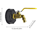 Miniatyrbilde 2 av 5: IBC-utløpsvannkran IBC-tankadapter Tankvannkran for hagevanning