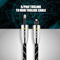Miniatyrbillede 7 af 7: Toslink til mini jack 3,5 mm optisk fiber digitalt lydkabel SPDIF forgyldt stik 1m 1m