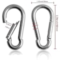 Miniatyrbilde 2 av 5: 6 stk M6 Karabiner i rustfritt stål 304 Hurtigkobling Låsering Nøkkelring Treningsstudio Kabel Vekt Haken