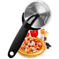 Miniatyrbilde 1 av 5: Pizza sykkel sykkelformet kutter rustfritt stål pizzakutterhjulrull