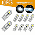 Pikkukuva 1 / 4: 10 kpl 6000k Canbus T10 168 194 W5w Kupolin, Rekisterikilven ja Sivuvilkun LED-Lamppu Valkoinen