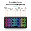 Miniatyrbillede 4 af 6: Mini trådløst Bluetooth-tastatur, farverig baggrundsbelysning, Type-C genopladeligt, til telefoner og tablets, Android, iOS, Windows og Mac