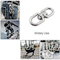 Miniatyrbilde 4 av 5: M8 Heavy Duty 304 Rustfritt Stål Svingbar Ring Dobbel Ended Svingbar Øyekrok For Web Treetur, Terapisving, Luftdans, Sving Spinner Henger