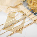 Miniatyrbillede 3 af 5: Lagdelt guldarmbåndssæt til kvinder Trendy Stacking Cuban Link Bangles Justerbare Zirconia Tennis Chain Armbånd Smykkegave