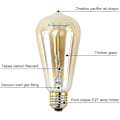 Miniatyrbillede 2 af 4: E27 Retro Glødepærer, Edison Antik Pære Varm Hvid Lampe