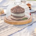 Miniatyrbild 2 av 4: 1 set hushållskakfat med lock kakfat dessertförvaringsbricka