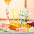 Miniatyrbillede 1 af 3: 200 stk. Plastik Cocktail Sværd Pinde Fest Frugt Pinde Sværd Formet Appetizer Pinde