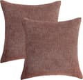 Winter Campaign, Pillowcase 18x18 inch Set of 2 Clay Rust Decorative Throw Pillow Covers Square Decorative Cushion Covers
