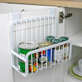 Miniatyrbillede 2 af 5: Kurv under skab, opbevaring under hylde, kurv til opbevaring, jernopbevaring, hængende hylde, organiseringsholder i tråd til køkken og pantry