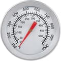BBQ Grill Termometer Rustfrit Stål Analog Ryger Temperaturmåler til Udendørs Madlavning og Rygning 2 Tommer Skive