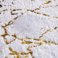 Miniatyrbillede 5 af 5: Bademåtte 40 x 60 cm Badeværelse Måtte Guld Striber Marmor Tæppe - Hvid