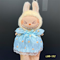 Miniatyrbillede 1 af 3: Labubu Modesæt - Outfit til 15/17cm Plysdukker, V1 V2 Stropper Bukser LBB-132