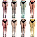Miniatyrbild 1 av 7: Par Färgglada Fisknätsstrumpor Leggings Hög Midja Tights