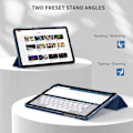 Miniatyrbillede 5 af 5: Etui til Samsung Galaxy Tab A9+ Plus Tablet Skærmstørrelse 11 tommer 2023, Ultra Slim Foldbart Hårdt Bagcover Stativ Beskytter, Mørkeblå Sort black 11 in
