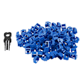 Miniatyrbilde 1 av 5: 100 stk Blå Rj45 Port Ethernet Lan Hub Anti Støvdeksel Plugghette Blokkering Beskytter Med Egenutviklet