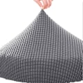 Miniatyrbild 1 av 9: Elastiskt Stolsöverdrag Förtjockat Rund Överdrag grey