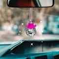 Miniatyrbild 1 av 5: Rosa Disco, Spegelprydnad, Bilbackspegel Dekorboll Hängande Tillbehör för Bilbackspegel Prydnad Heminredning Prydnader (Rosa)