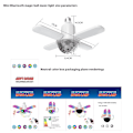 Miniatyrbilde 5 av 5: Hvit Mini Bluetooth Magic Ball Musikklys Lys for Soverom, Farger Belysning Takprojektor Galaxy Projektor Stemningsbelysning