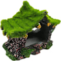 Miniatyrbillede 5 af 5: Akvarium Harpikshus, Akvarium Ornamenter, Flocking Moss Skjulested Harpiks Skulptur