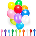 Miniatyrbillede 1 af 5: 100 stk. balloner - farveassorterede fødselsdagsbilloner 10 tommer flerfarvede balloner pakke regnbue balloner understøtter helium/luft balloner
