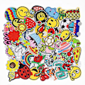 Miniatyrbild 1 av 3: 60 st Cartoon Random Mixed Patches Set Cartoon Amine Patches På Kläder Stryk På Patches Appliques För Kläder