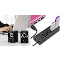 Miniatyrbild 2 av 5: Omslutande datorhögtalare med stereoljud, USB-driven multimedia-högtalare med 4 portar USB-hubb