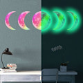 Miniatyrbillede 1 af 5: 5 stk. Glow In The Dark Wall Ceiling Moon Phase 30cm Sticker, Decal Stickers Til Lunar Phase