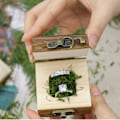 Miniatyrbillede 4 af 5: Rustik træringholder æske til bryllup
