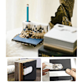Miniatyrbild 5 av 5: 2024 Skrivbords kalender med LED-lampor, pappersutskärning 3D slott kalender anteckningsblock, riv-anteckningsblock, papper
