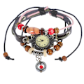 Miniatyrbillede 1 af 4: 1 stk. Retro Unisex Ur Bånd Ure Læder Quartz Ur Stilfulde Ur Bånd