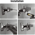 Miniatyrbilde 3 av 5: 10-delt universell skap LED, hengselsensorlys for skap, garderobe, kjøkkennattlys