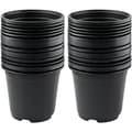 50-pack 15 cm svarta plastkrukor för suckulenter, grönsaker och sticklingar KLB