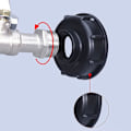 Miniatyrbillede 2 af 5: 1 stk. 3/4\" Plastbeholderhane-adapter 1000l med slangehane-adapter, Ibc-hane-stik S60x6, Havehane til opsamling af regnvand