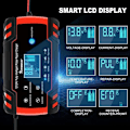 Miniatyrbillede 5 af 5: 12V/24V 8A Bilbatterioplader - Intelligent LCD-display med Multibeskyttelse