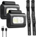 LED-klipslys for løping 500 lumen oppladbart USB-C magnetisk sikkerhetslys med 6 moduser vanntett for løpere camping turgåing svart
